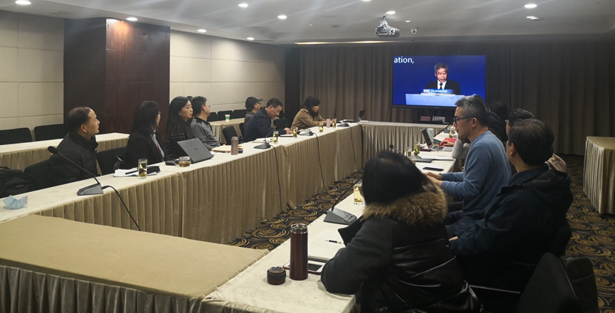 图为我校集中观看世界慕课大会主会议直播 图为我校集中观看世界慕课大会主会议直播