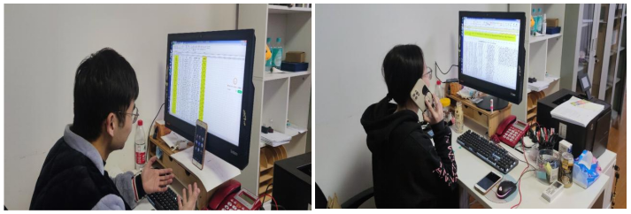 毕业生辅导员与学生电话交流