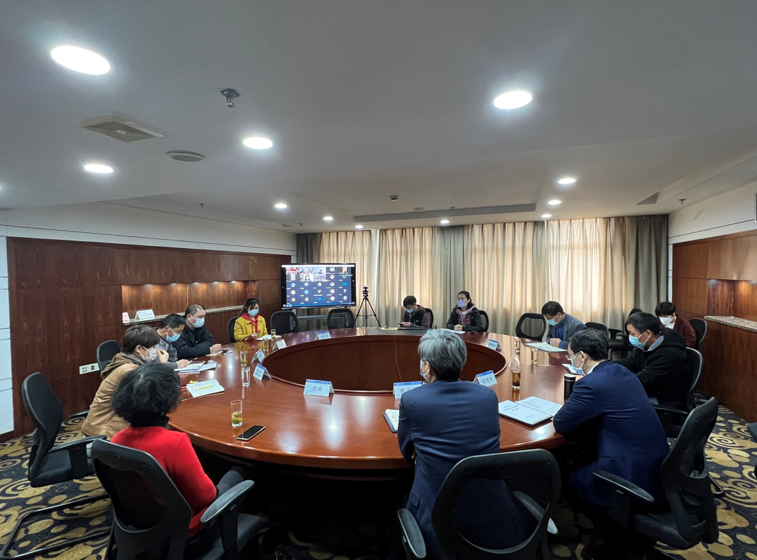 图为疫情防控应急演练推演现场