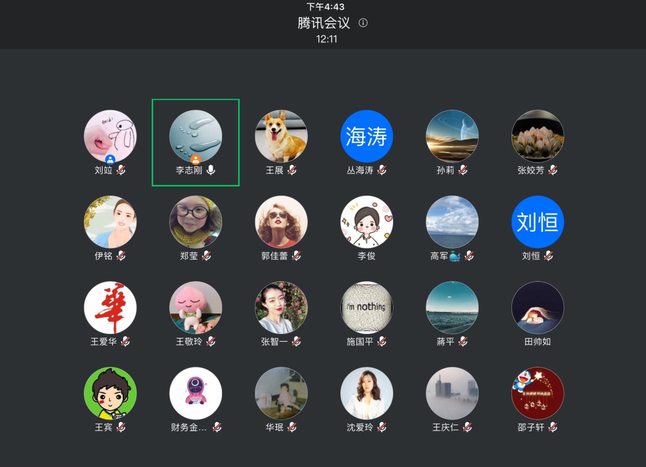 图为线上会议连线情况