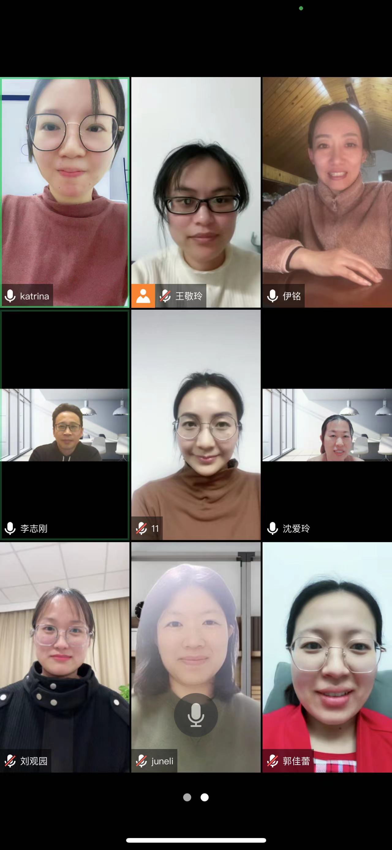 图为线上会议连线情况