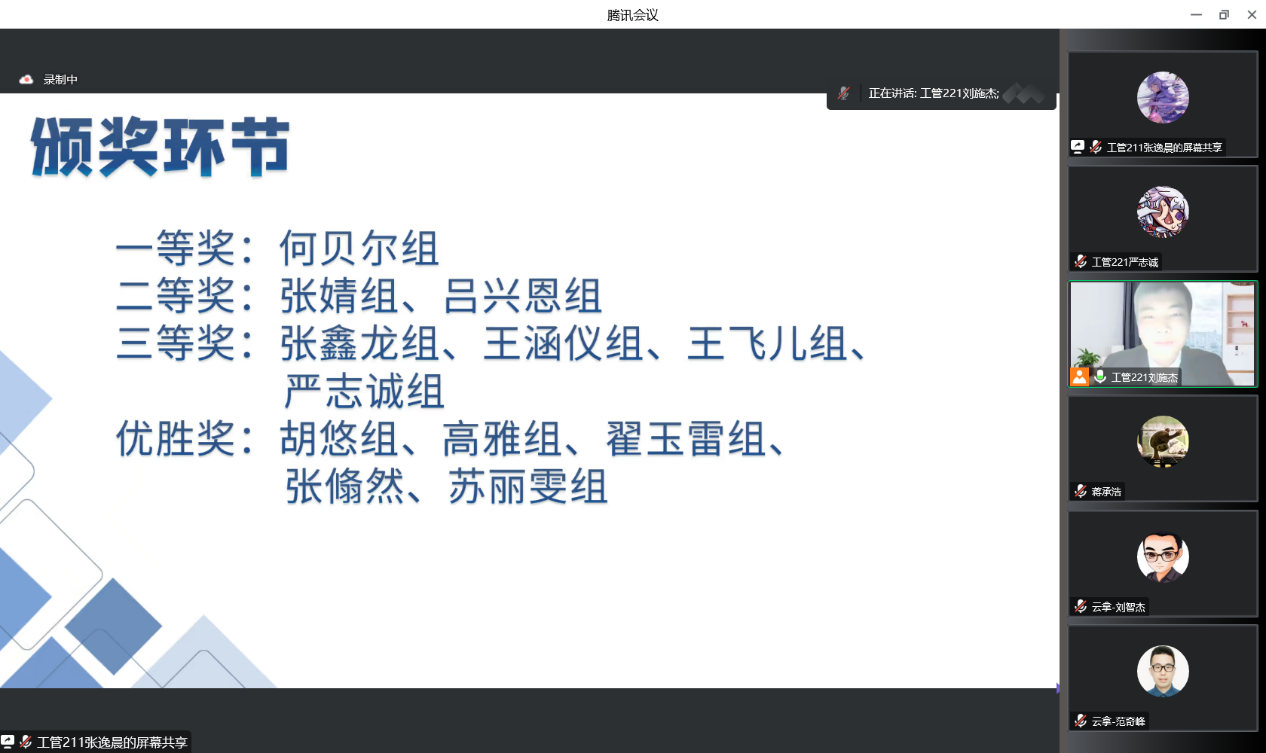(图5:主持人宣布获奖小组) (图5:主持人宣布获奖小组)