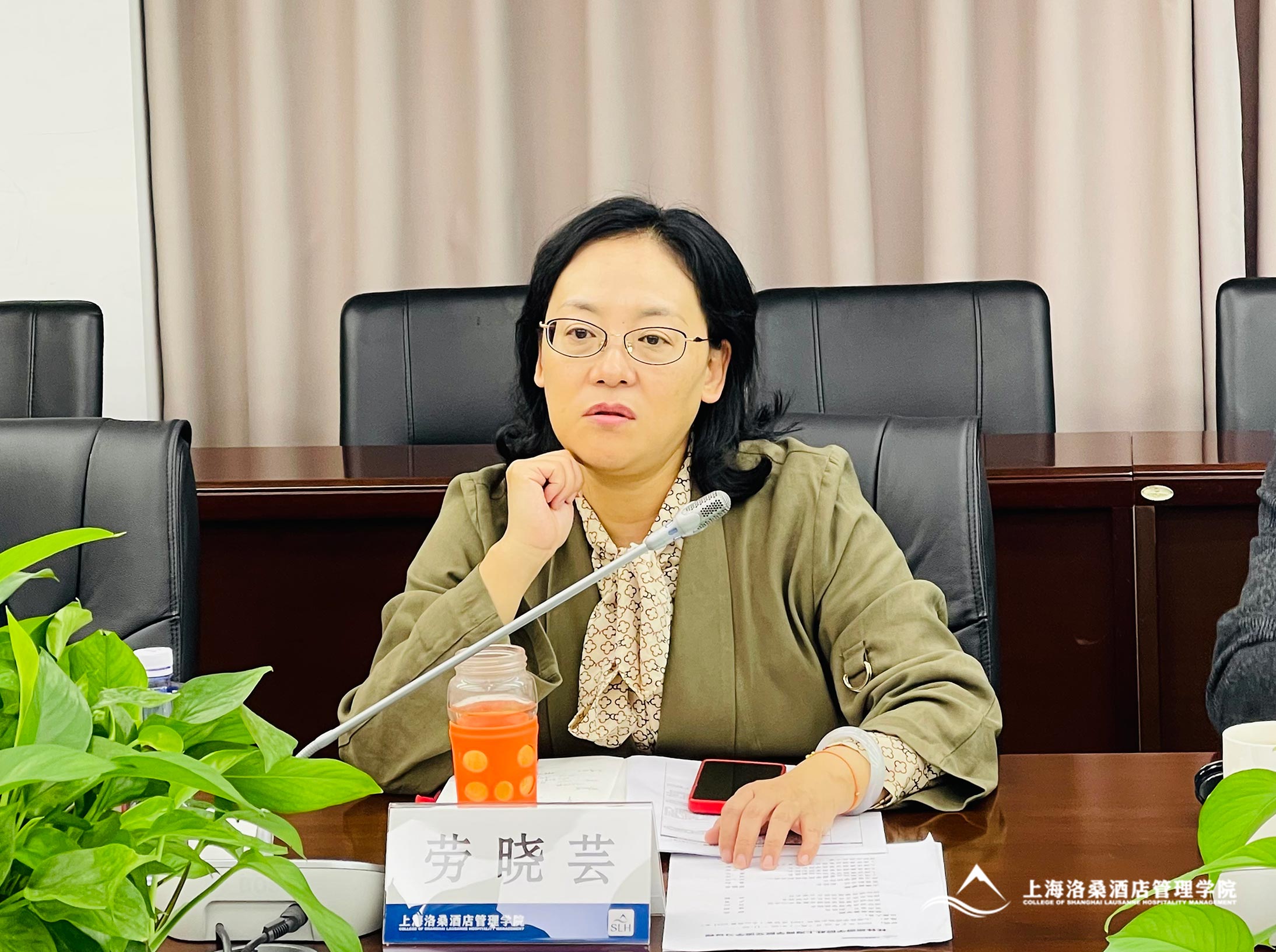 图为劳晓芸副书记主持会议 图为劳晓芸副书记主持会议