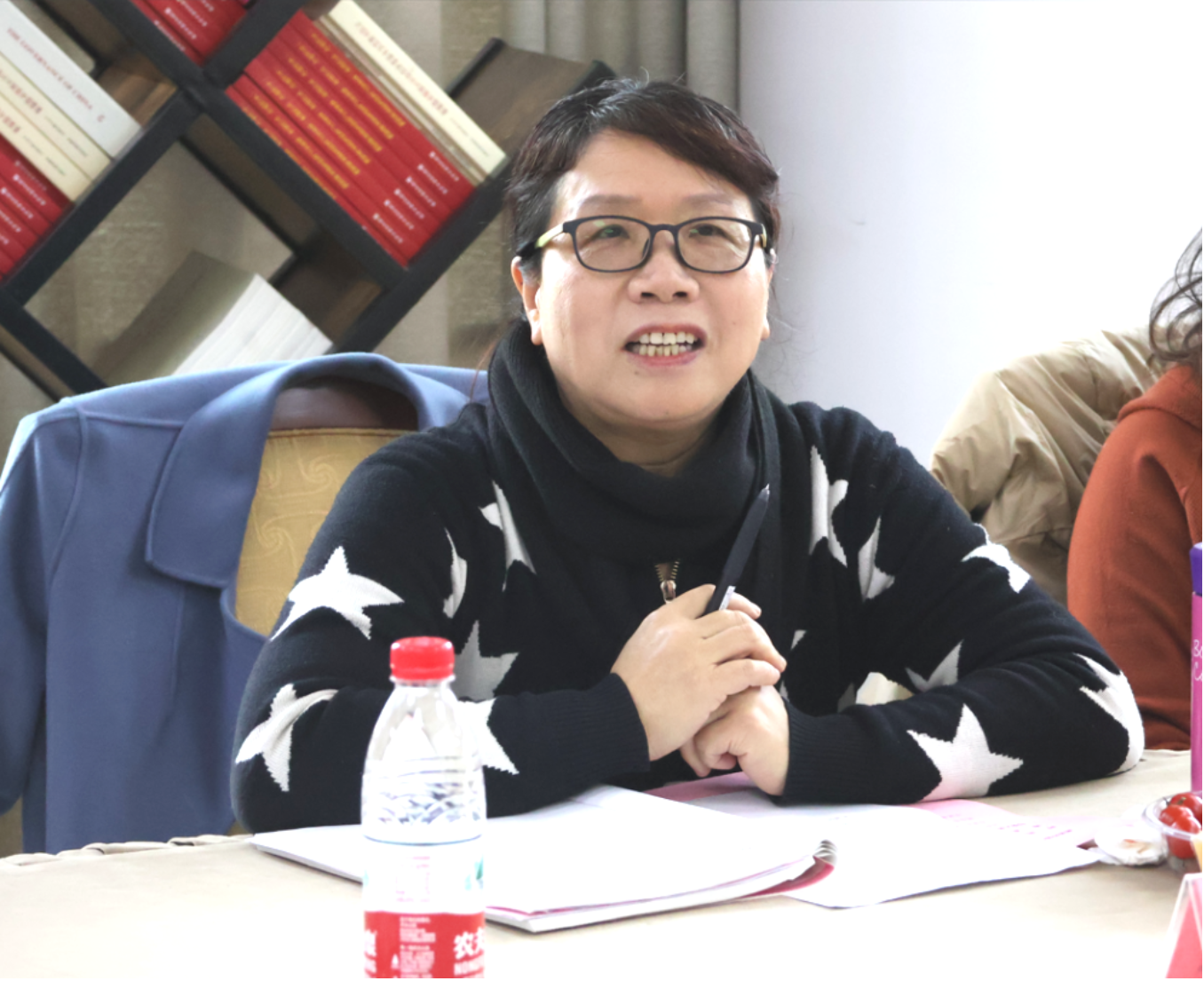 图为祝慧敏老师发言 图为祝慧敏老师发言