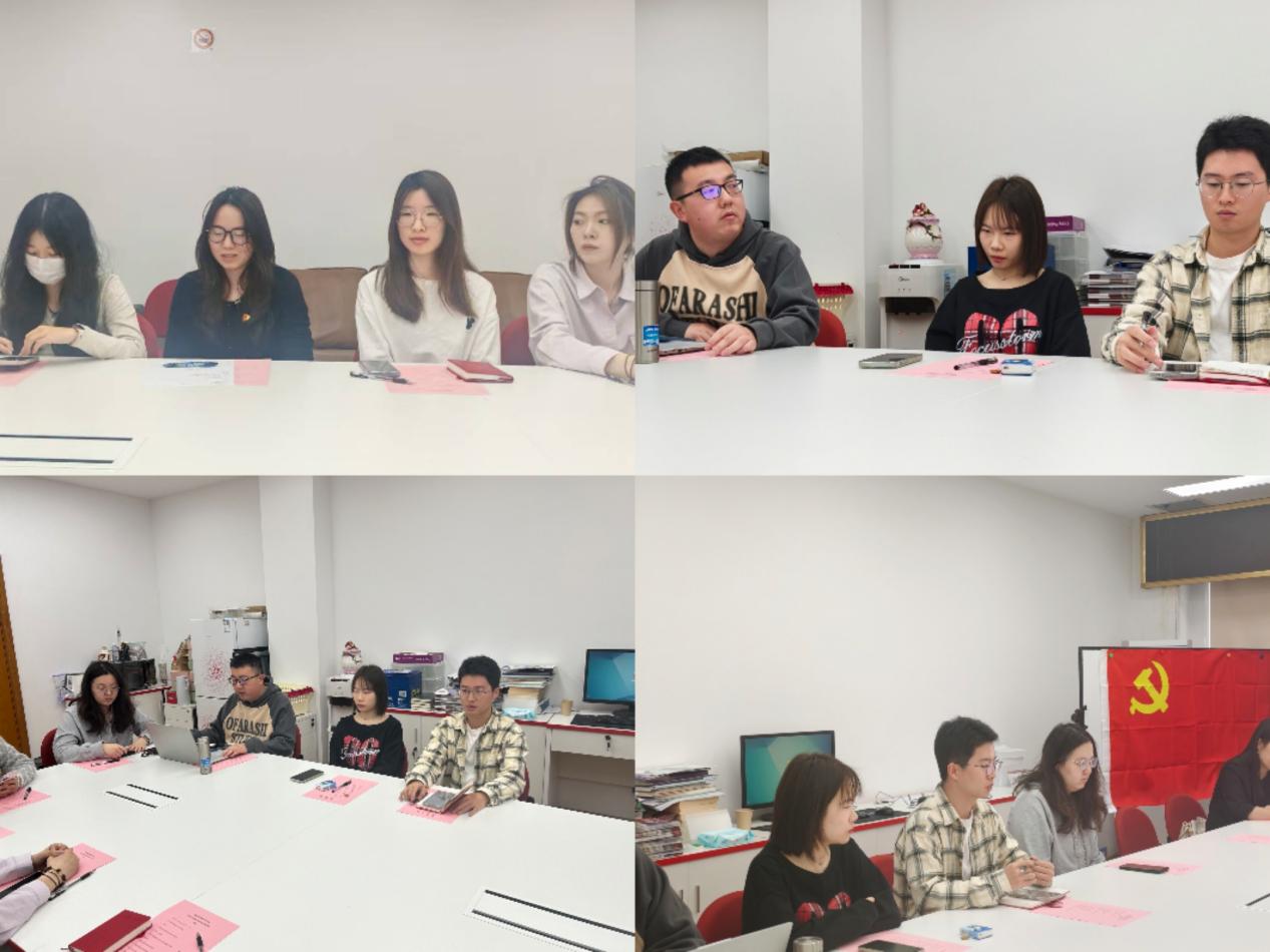 图为研究生党员交流讨论